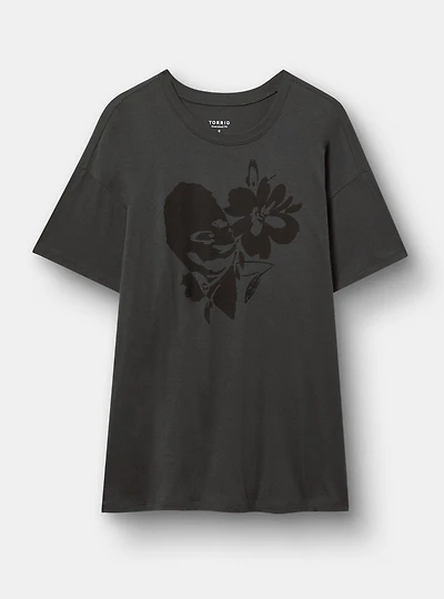 Floral Heart Oversized Heritage Jersey Tunic Tee