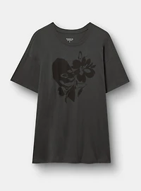 Floral Heart Oversized Heritage Jersey Tunic Tee