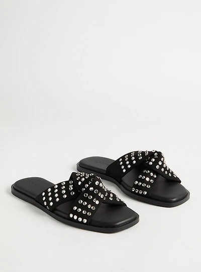 Rhinestone Knot Slide (M