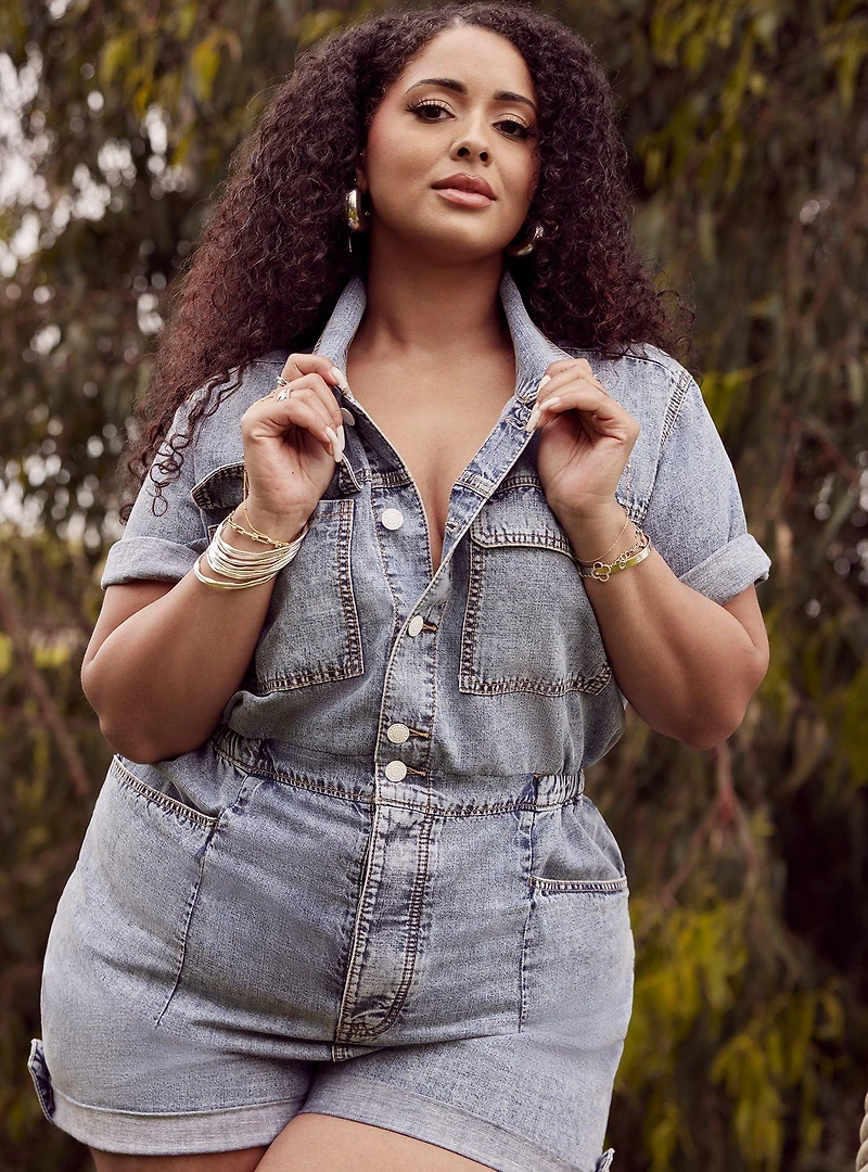 Festi Denim Boiler Romper