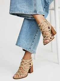 Caged Side Buckle Block Heel (WW