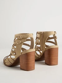 Caged Side Buckle Block Heel (WW