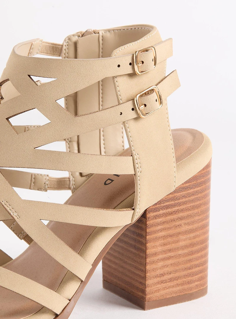 Caged Side Buckle Block Heel (WW