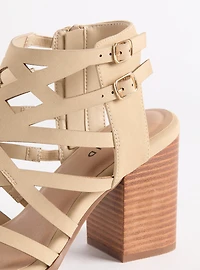 Caged Side Buckle Block Heel (WW