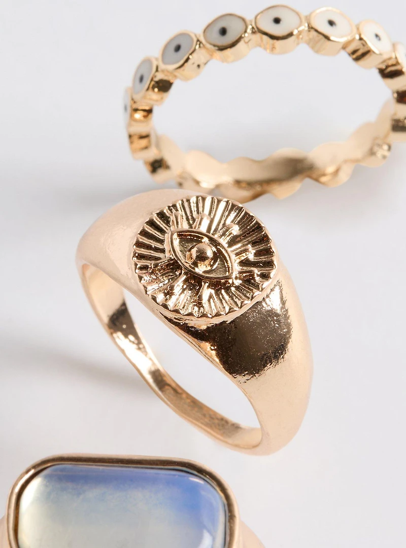 Opal Eye Ring Set