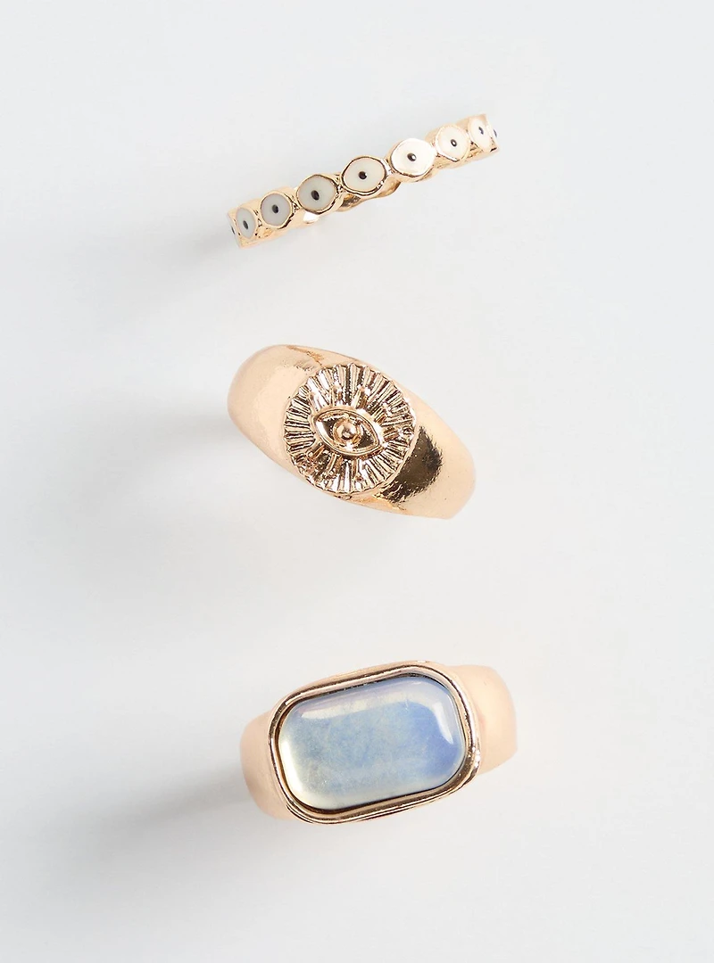 Opal Eye Ring Set