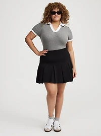 Pleated Mini Skirt