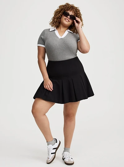Pleated Mini Skirt