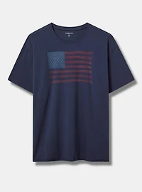 Flag Relaxed Heritage Jersey Raw Edge Tee