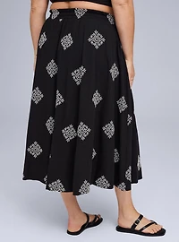 Belle Isle Embroidered Midi Skirt