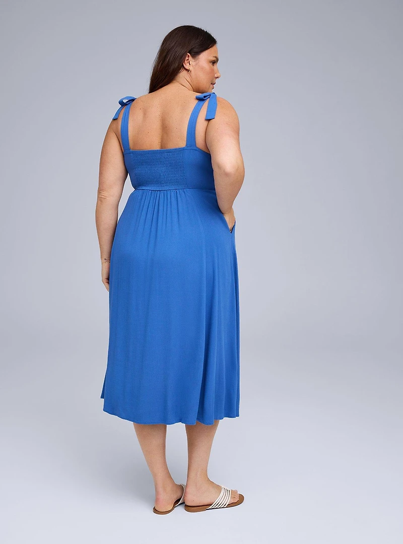 Belle Isle Button Front Midi Dress
