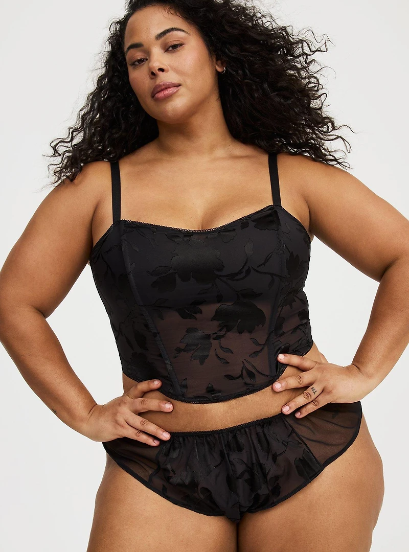 Burnout Satin Flutter Thong