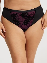 Flocked Mesh Wide Side Thong