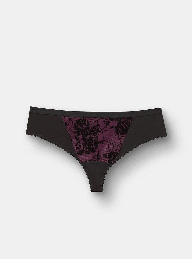 Flocked Mesh Wide Side Thong