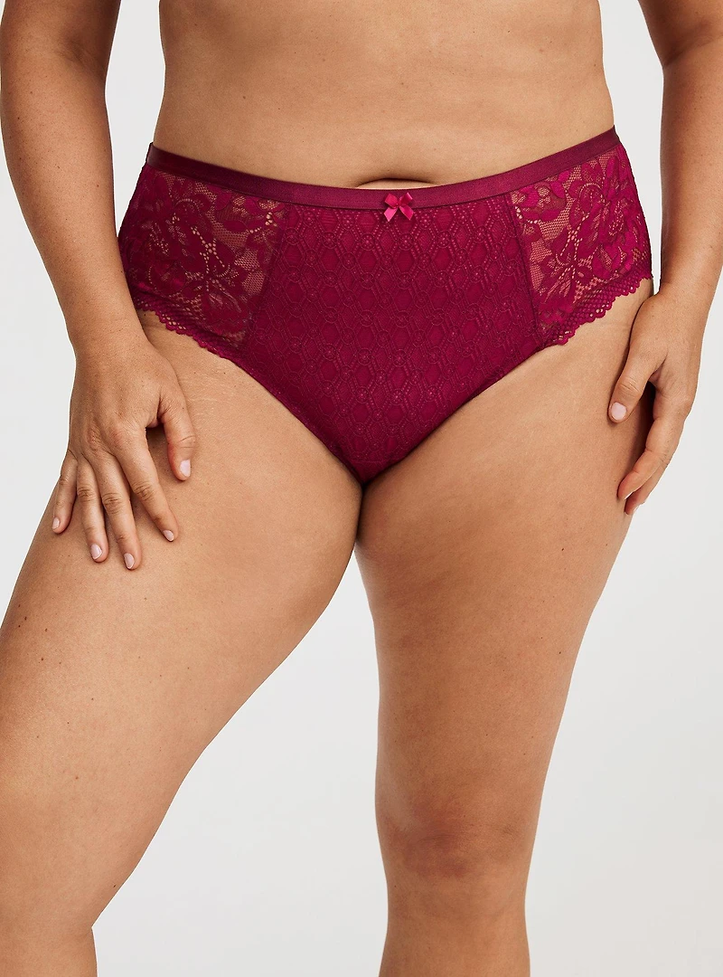 Lace Mid-Rise Hipster Panty