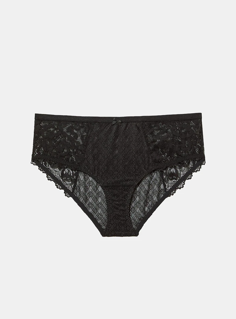 Lace Mid-Rise Hipster Panty