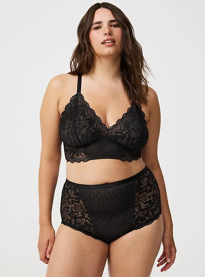 Lace High-Rise Brief Panty