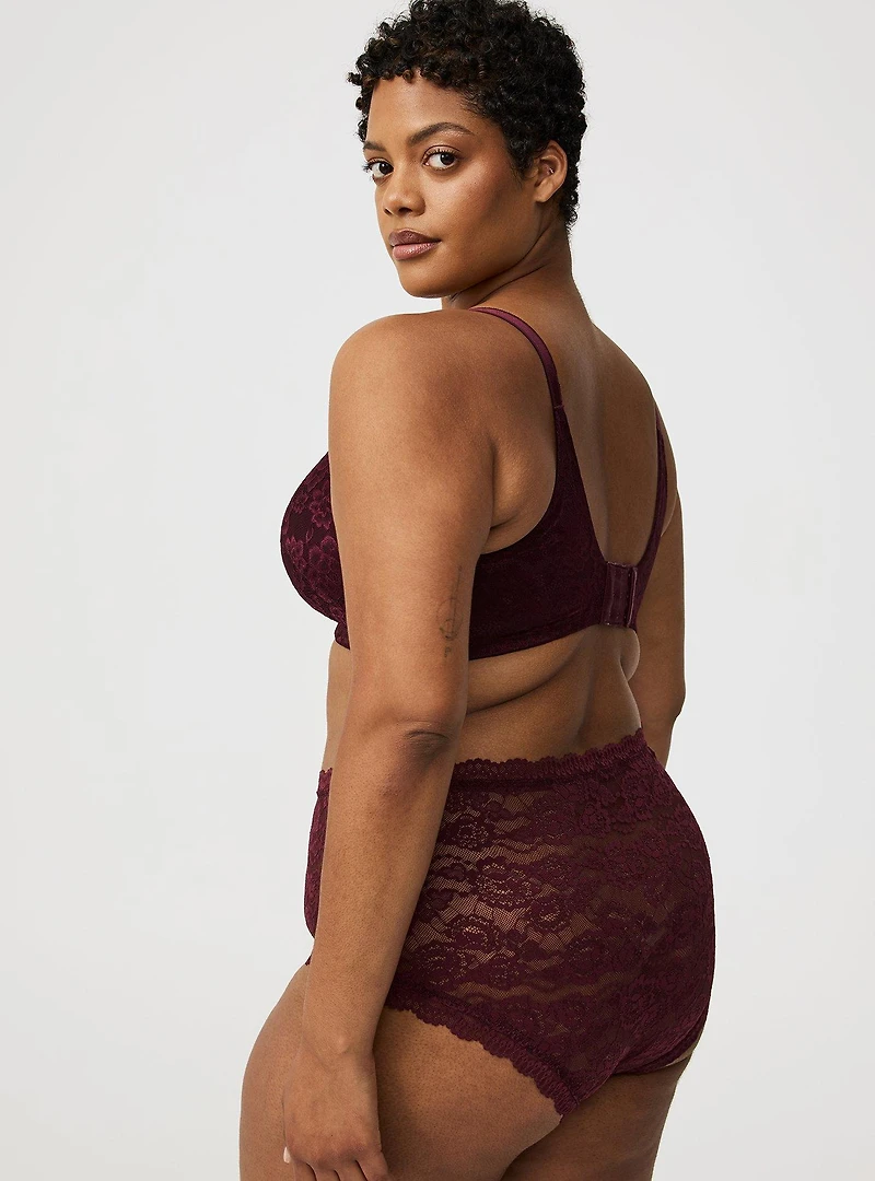 Simply Lace Mid-Rise Brief Panty
