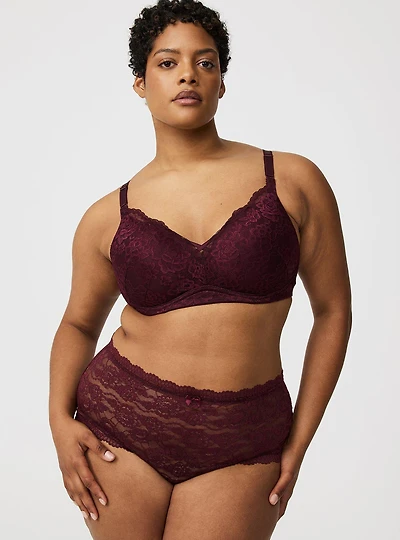 Simply Lace Mid-Rise Brief Panty