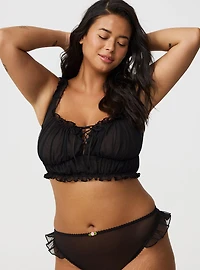 Ruffle Mesh Bralette