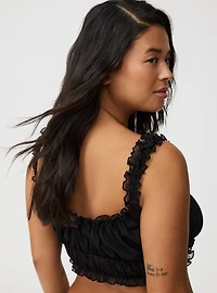Ruffle Mesh Bralette