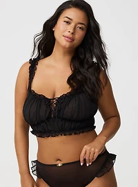 Ruffle Mesh Bralette