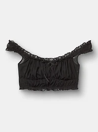 Ruffle Mesh Bralette