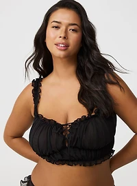 Ruffle Mesh Bralette