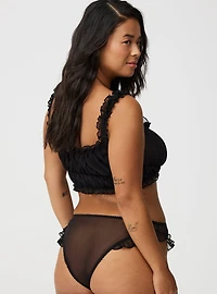Ruffle Mesh Tanga