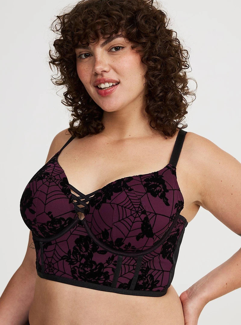 Halloween Push-Up Plunge Longline Bra