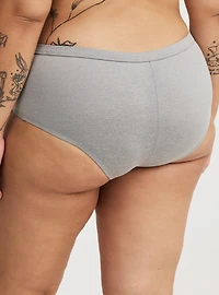 Heather Microfiber Mid-Rise Cheeky Panty