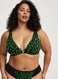 Unlined Plunge Front-Close Bralette