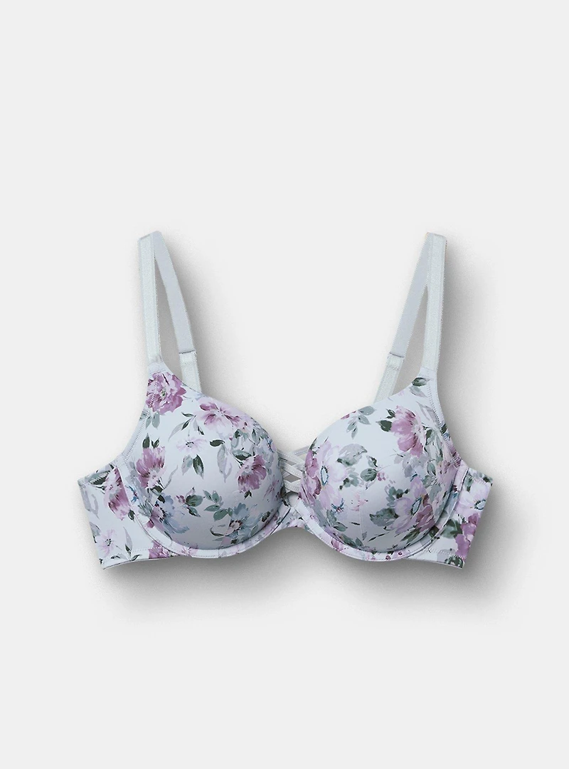 XO Plunge Push-Up Floral Bra