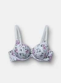 XO Plunge Push-Up Floral Bra