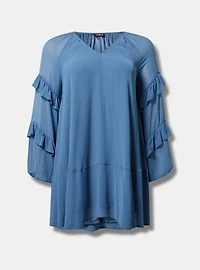Mini Ruffle Peasant Dress