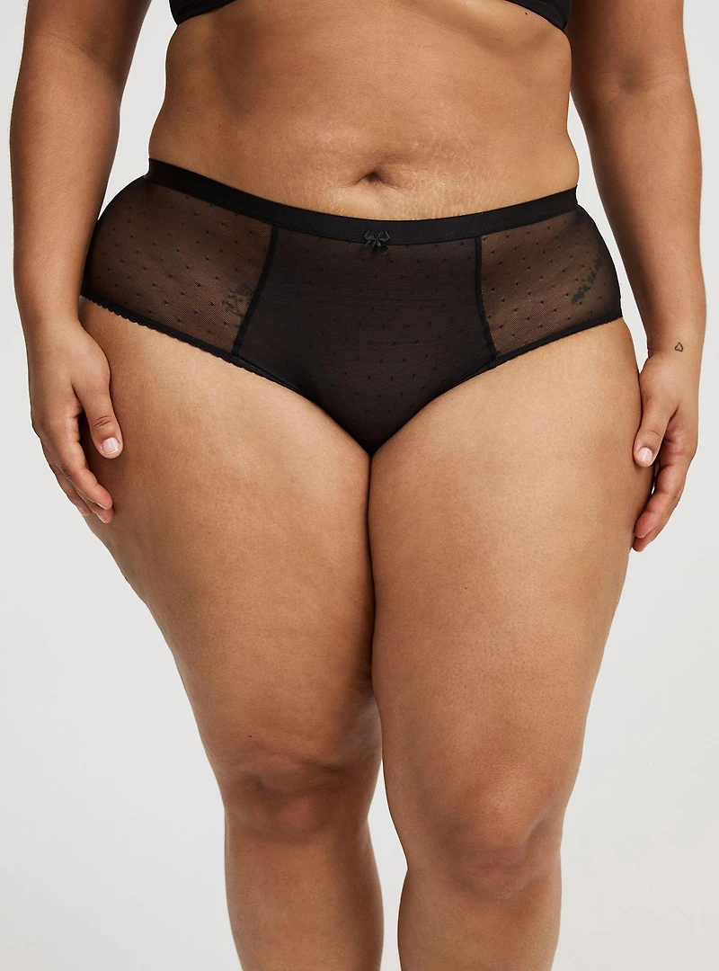 Halloween Applique Mid-Rise Lace Cheeky Panty