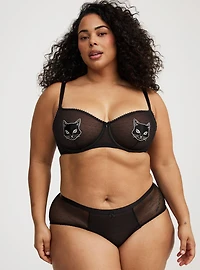 Halloween Applique Mid-Rise Lace Cheeky Panty