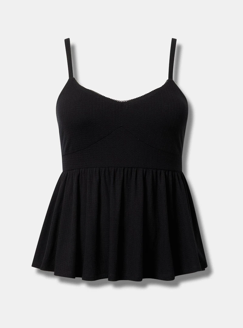 Smocked Criss-Cross Babydoll Top