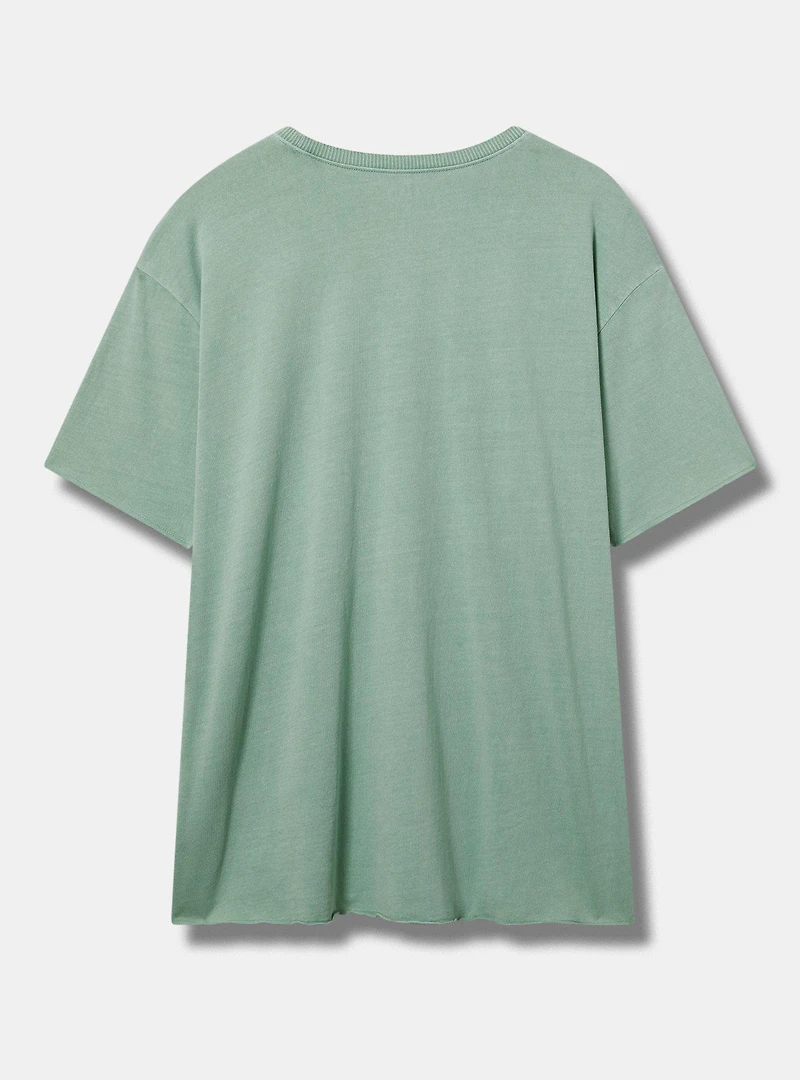 Floral Mandala Relaxed Heritage Jersey Raw Edge Tee