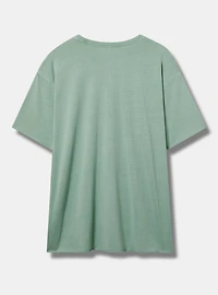Floral Mandala Relaxed Heritage Jersey Raw Edge Tee