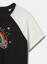 Rainbow Fitted Vintage Jersey Ringer Tee