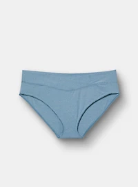 Microfiber Cross Front Mid-Rise Hipster Panty