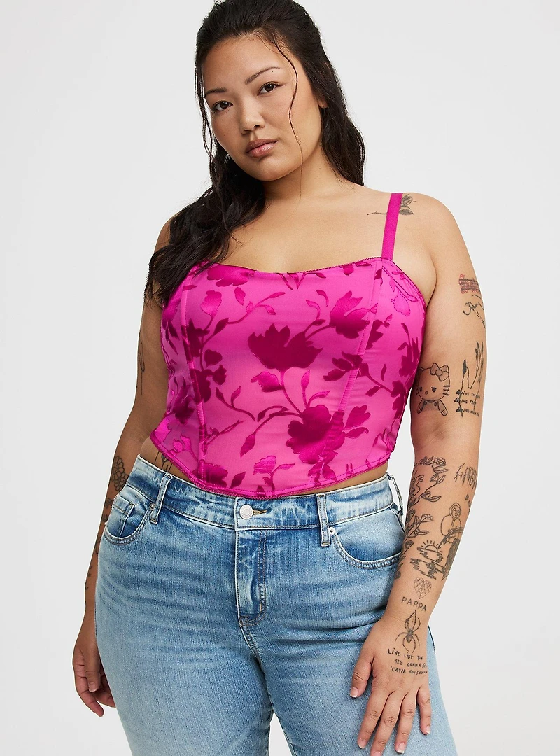 Burnout Satin Bustier