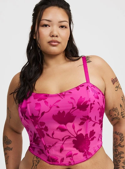 Burnout Satin Bustier