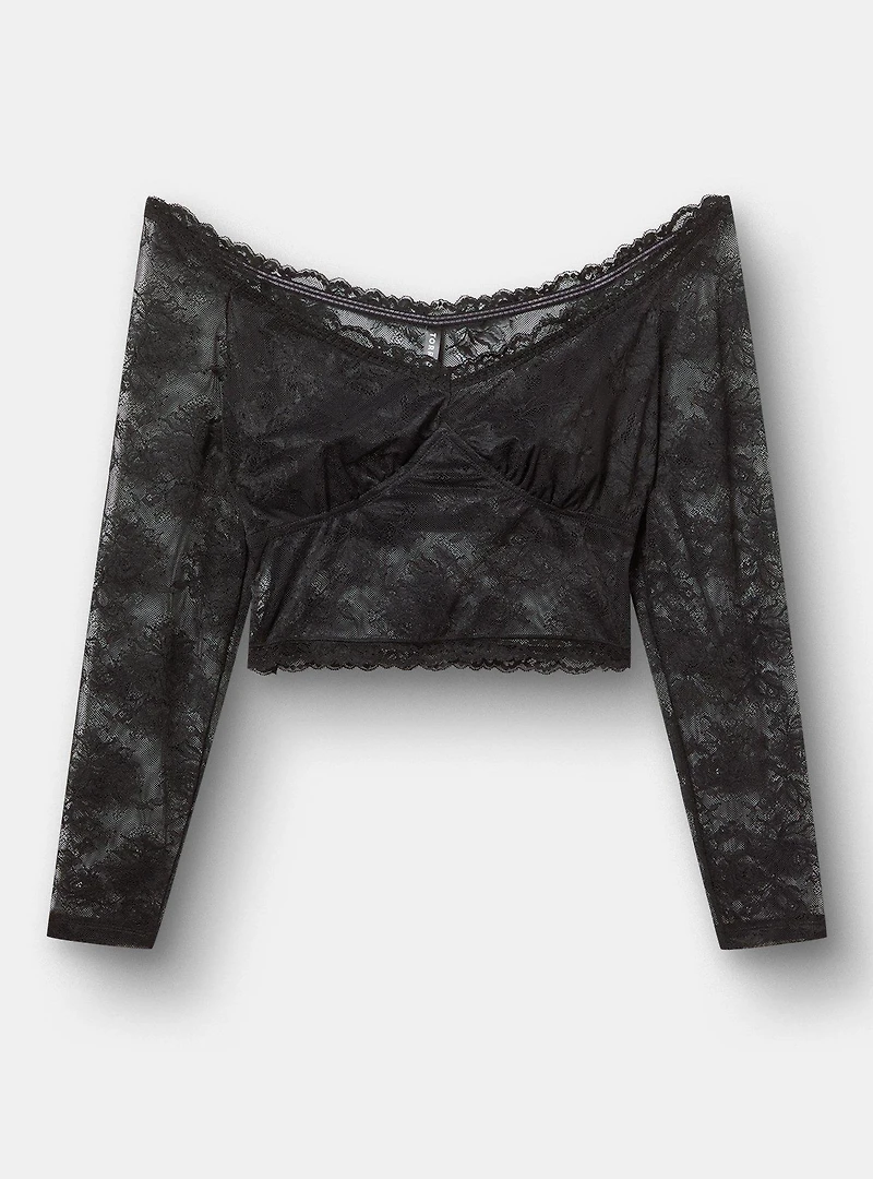 Off-Shoulder Lace Top