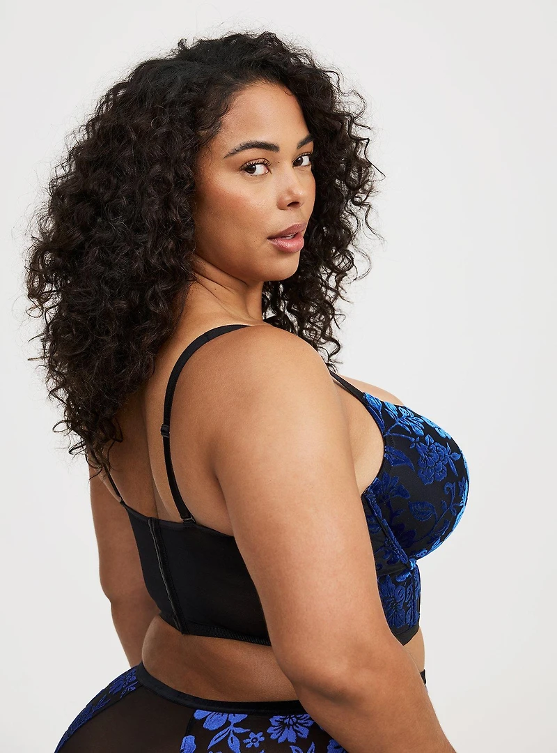 XO Plunge Push-Up Longline Bra