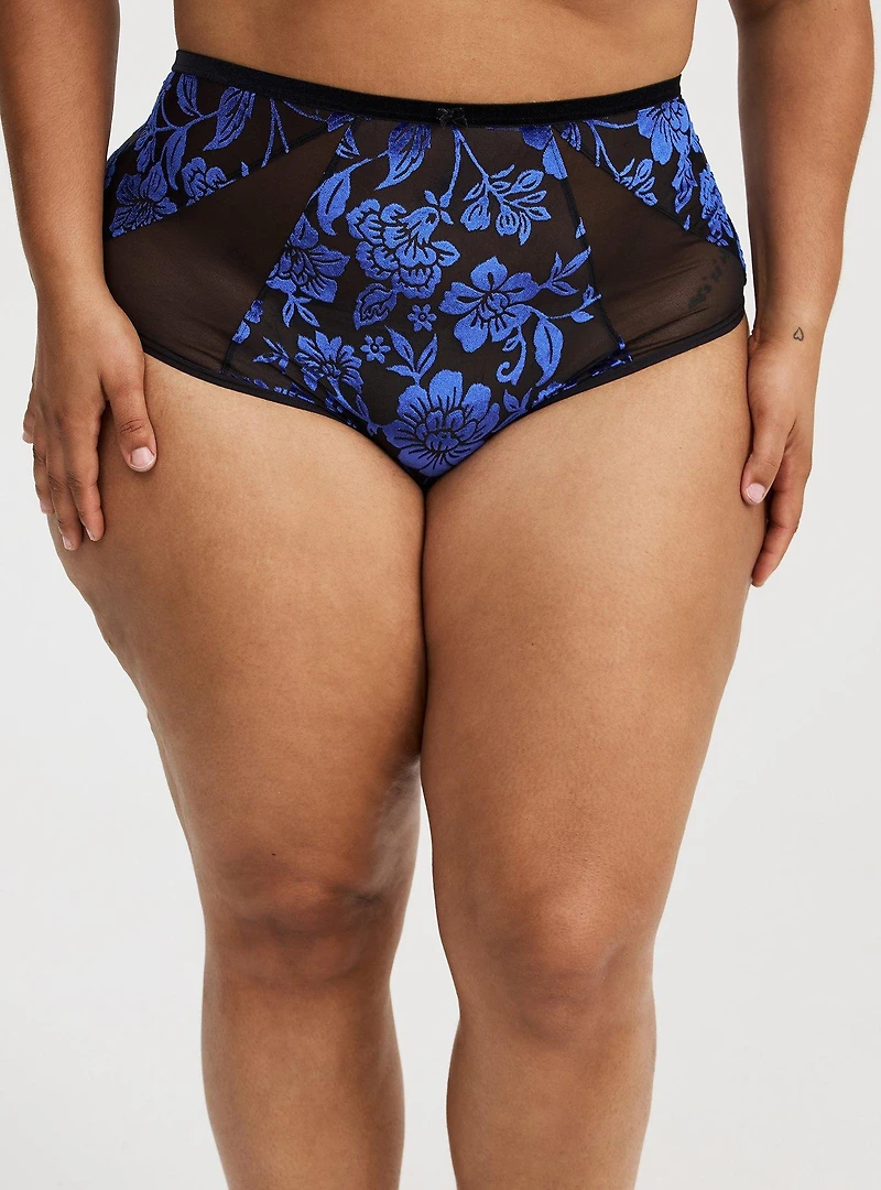 Velvet Burnout High-Rise Cheeky Panty