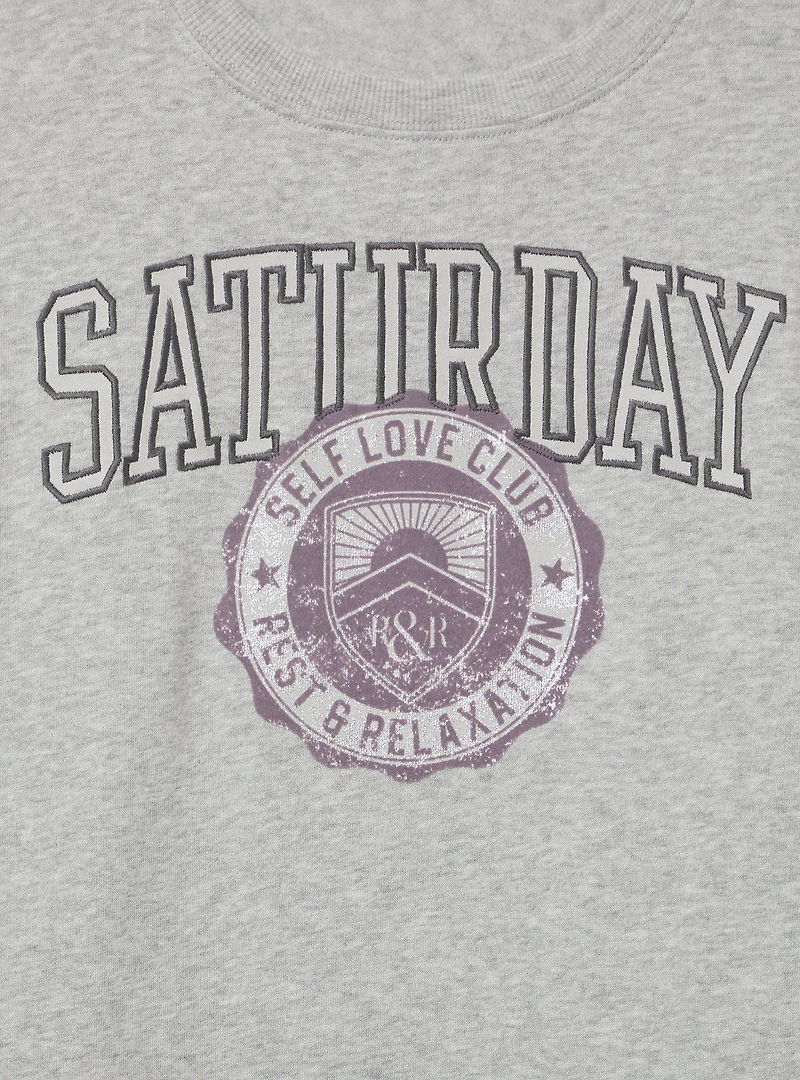 Saturday Cozy Fleece Sweatshirt