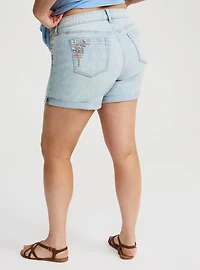 5'' Perfect Mid-Rise Embroidered Short