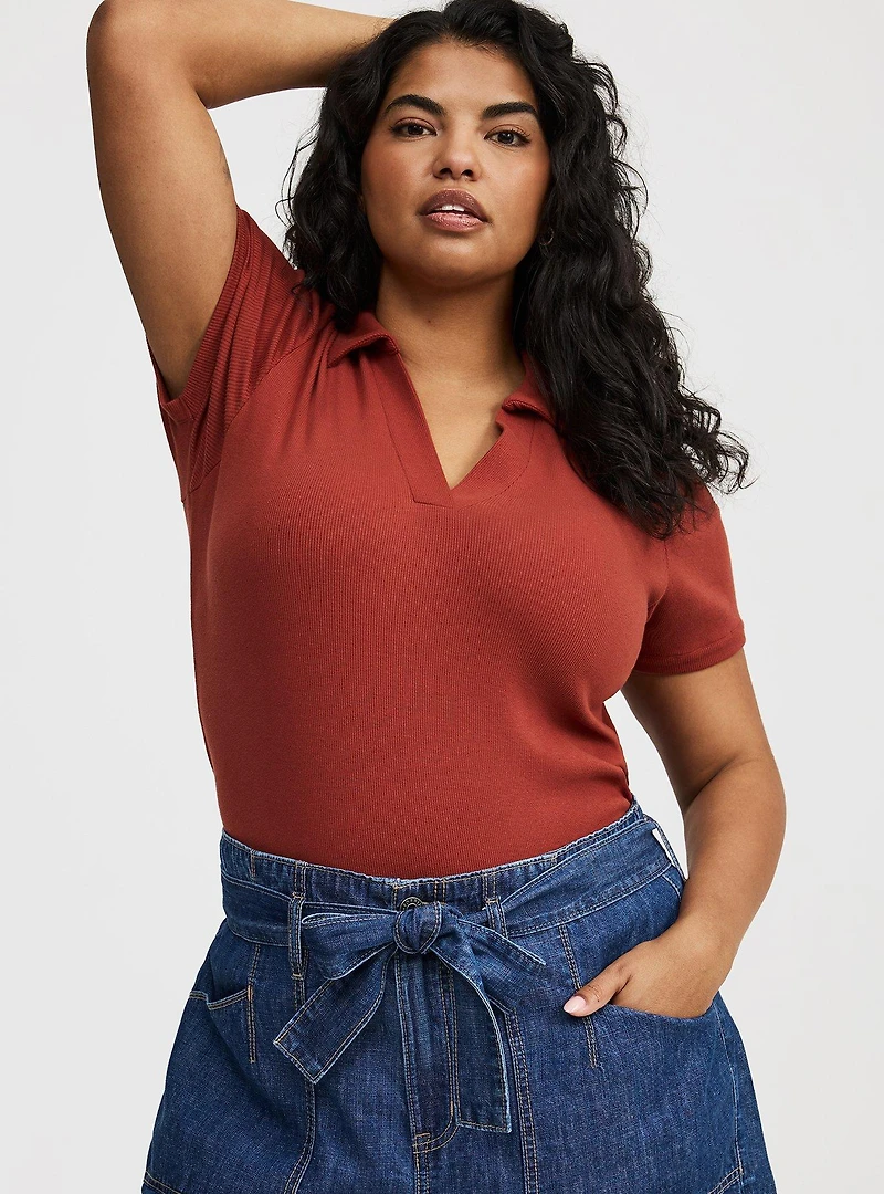 Heritage Rib Polo Tee